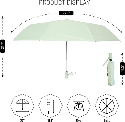 SY COMPACT Umbrella Automatic Travel Waterproof Light Folding Umbrellas Easy Carry for Women and Men