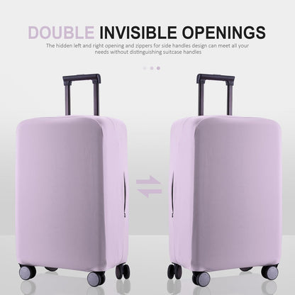 Travel Luggage Cover Suitcase Protector Scratch-Resistant Fit 19-31 Inch Suitcase, Not Included Suitcase (Lavender Purple, S(19-21 inch))