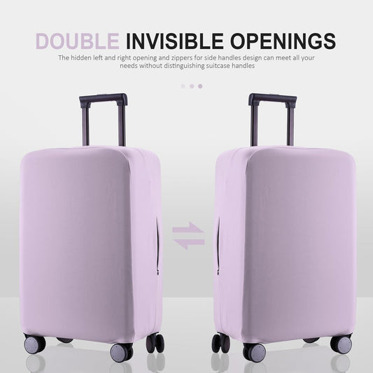 Travel Luggage Cover - Scratch-Resistant Fit 19-31 Inch Suitcase Protector, Lavender Purple (L, 26-27 inch)
