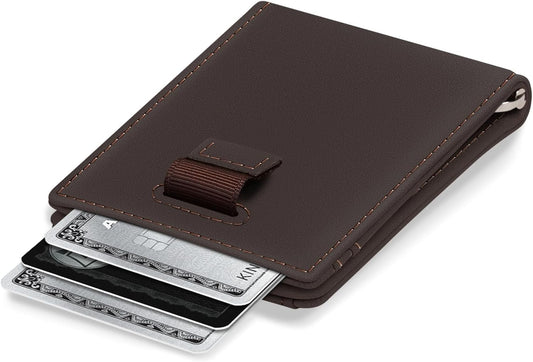 Kings Loot Custom Wallet for Men | Engraved Leather Slim Wallet with Money Clip | Personalized RFID Blocking Design | Minimalist & Stylish Wallets (Truffle)