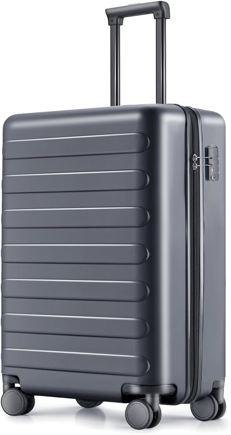 Carry on Luggage 22 X 14 X 9 Airline Approved, 20 Inch Luggage for 3-5 Days Travel, Double Spinner Wheels, 100% Hardshell PC, TSA Lock (02-Grey (Basic), Carry-On 20-Inch)