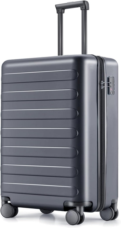 Carry on Luggage 22 X 14 X 9 Airline Approved, 20 Inch Luggage for 3-5 Days Travel, Double Spinner Wheels, 100% Hardshell PC, TSA Lock (02-Grey (Basic), Carry-On 20-Inch)