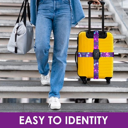 Adjustable Travel Luggage Strap Suitcase Belt Travel Bag Accessories 1.96 in W x 6.23 ft L