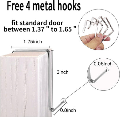 2 Pack Extra Large Hanging Crystal Clear Over Door Shoe Organizers, Closet Shoe Rack Organizer, 12+6 Pockets, 8 Hooks, Grey (59" x 21.6")