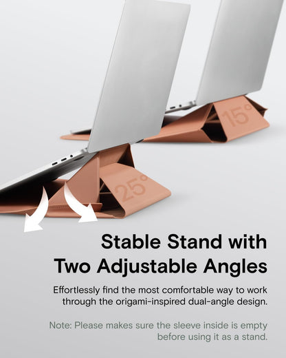 MOFT Laptop Carry Sleeve, 2-in-1 Laptop Bag & Stand for 13" MacBook Air/Pro & Dell/HP/Lenovo/Asus, Stylish Slim Computer Sleeve Bag with Expandable Storage for Computer Accessories, Class Nude