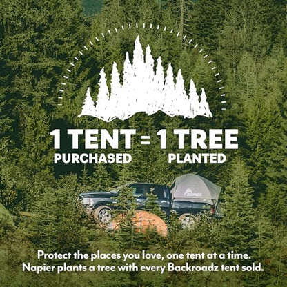 Napier Backroadz Truck Tent | Pickup Truck Bed Camping Tent | Rainfly for Water Protection | Sturdy and Spacious 2-Person Truck Tent | Easy 10-Minute Setup | Gray/Green
