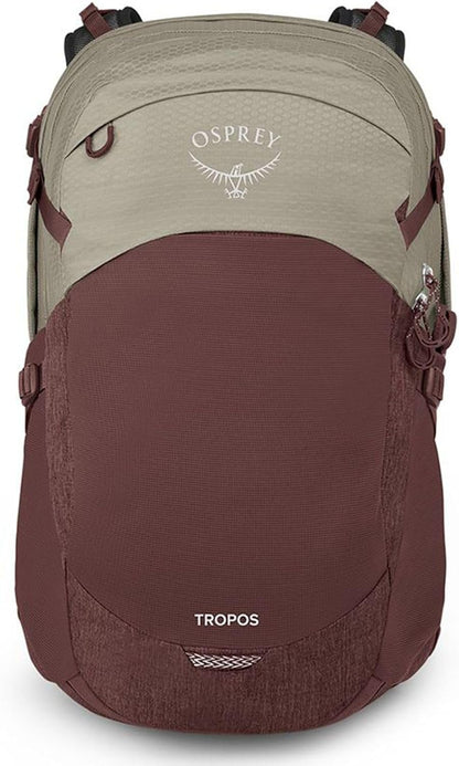 Osprey Tropos Laptop Backpack, Sawdust Tan/Raisin Red