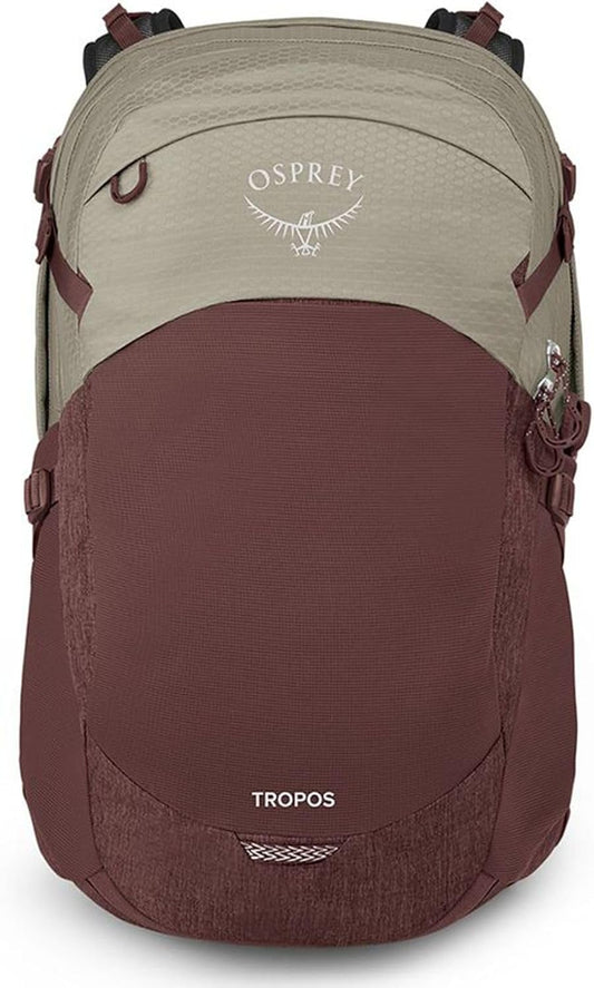 Osprey Tropos Laptop Backpack, Sawdust Tan/Raisin Red