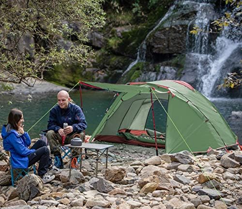 KAZOO 2／4 Person Camping Tent Outdoor Waterproof Family Large Tents 2/4 People Easy Setup Tent with Porch Double Layer