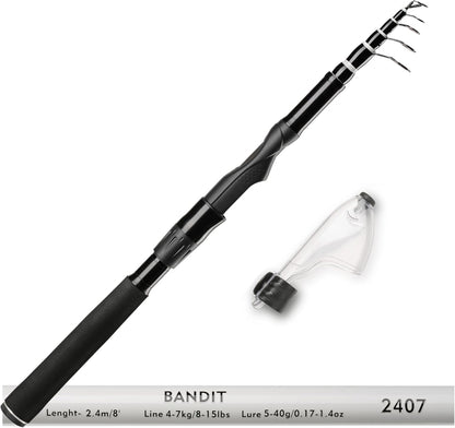 Whistytwig Telescopic Fishing Rod - Versatile Retractable Telescoping Fishing Pole, Collapsible Fishing Rod, Ideal Travel Rod