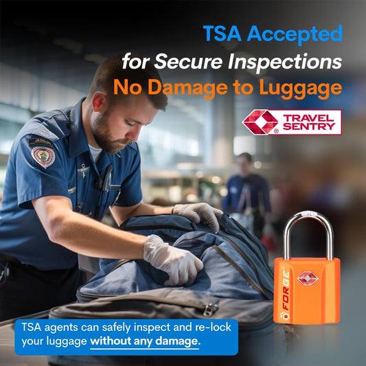 TSA Approved Luggage Locks, Ultra-Secure Dimple Key Travel Locks with Zinc Alloy Body