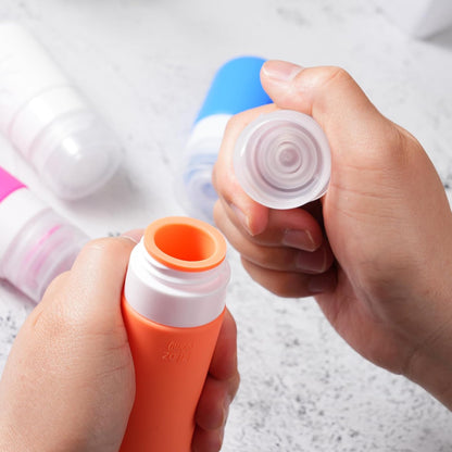 18 Pack travel Bottles for Toiletries, TSA Approved Silicone Travel Containers Leak Proof Refillable Travel Accessories for Shampoo Conditioner Lotion Body Wash(Multicolored D)