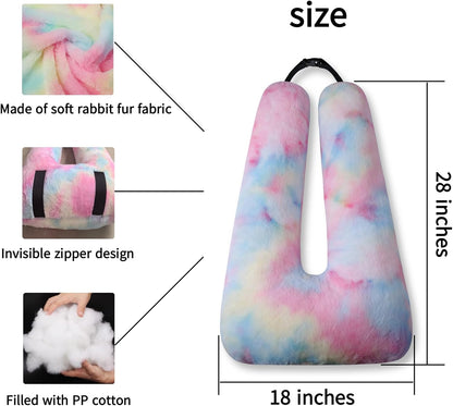 Travel Pillow Car Pillow Kid Car Sleeping The Sleeping Aid for Adults and Kids on Road Trips Kids Travel Pillow Colorful Pink