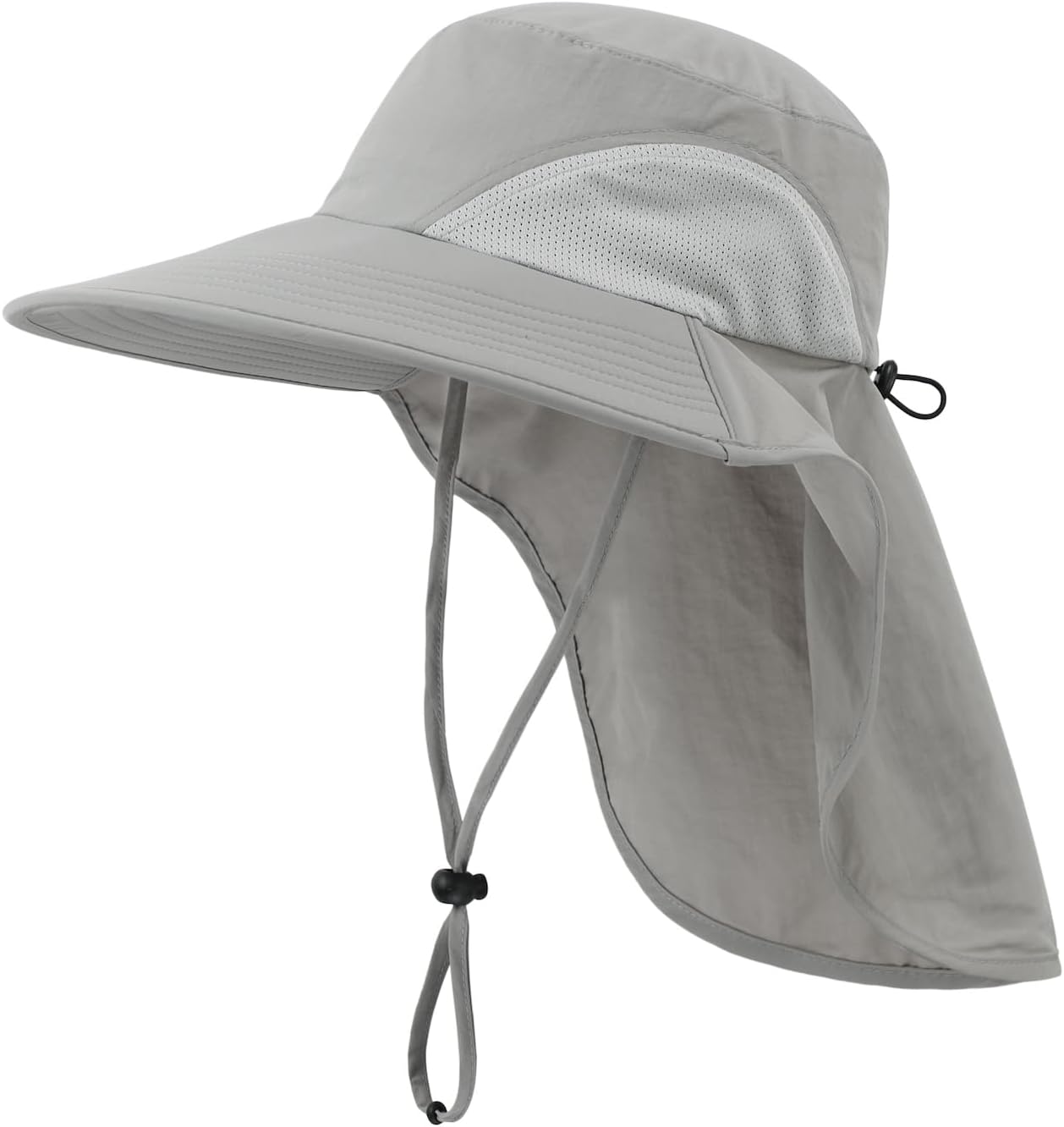 Home Prefer Outdoor UPF50+ Sun Hat Wide Brim Mesh Fishing Hat with Neck Flap