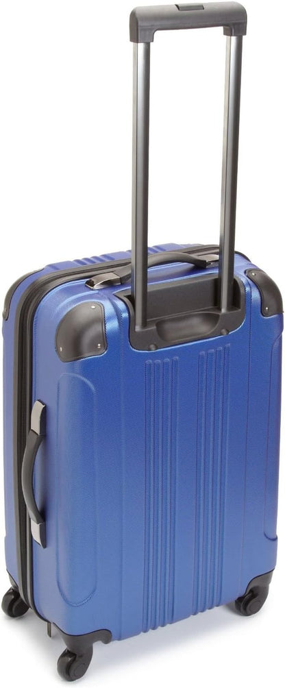 Kenneth Cole REACTION Out of Bounds Lightweight Hardshell 4-Wheel Spinner Luggage, Cobalt Blue, 24-Inch Checked