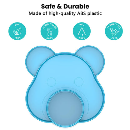 BlueOrigin Car Seat Snack Tray - Travel Tray for Kids Car Seat, Stroller, Booster and Anywhere with a Cup Holder, Toddler Road Trip Essentials Food Plate for Snacks, Toys, Entertainment (Blue)