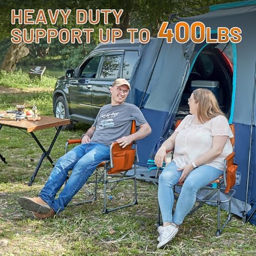 TIMBER RIDGE 400lbs Heavy Duty Camping Chair Portable Directors Chair