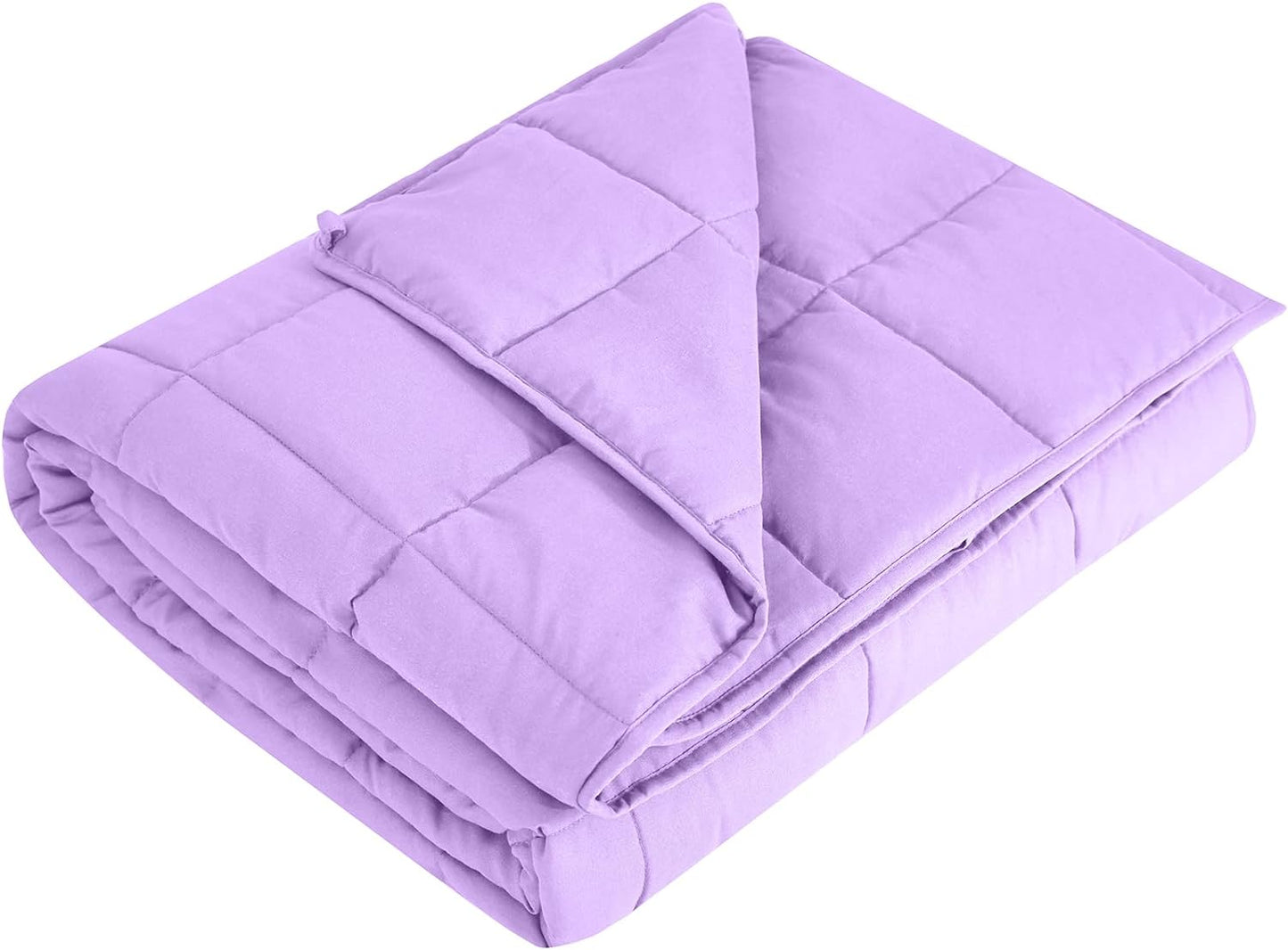L'AGRATY Weighted Blanket - 48"x72" 20lbs Cooling Breathable Heavy Blanket with Glass Beads for Adult All-Season