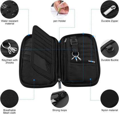 Travel Passport Wallets, Airtag Lightweight Family Passport Holder With RFID Blocking Passport Cover Case Waterproof Bag Document Organizer for Men and Women