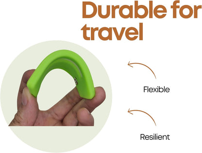 5 Pack Silicone Luggage Tag with Stainless Loop and Name Id Card, Perfect for Suitcases, Handbags and Luggage