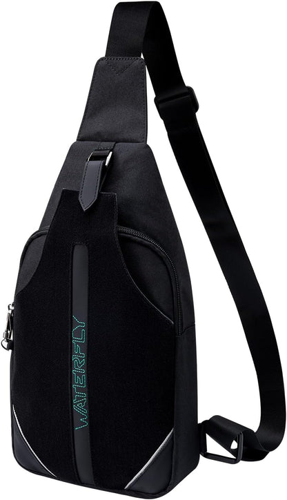 WATERFLY Small Crossbody Sling Backpack Anti Theft Backpack for Traveling Chest Shoulder Bag