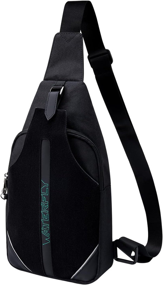 WATERFLY Small Crossbody Sling Backpack Anti Theft Backpack for Traveling Chest Shoulder Bag