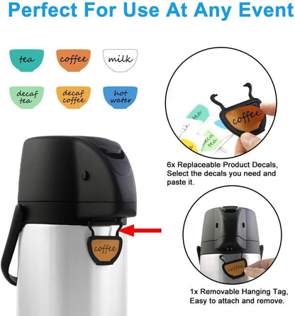 TOMAKEIT Airpot Coffee Dispenser Thermal with Pump,3L/102 Oz Insulated Stainless Steel Large Airpot Coffee Carafe Lever Action for Hot/Cold Water,Thermal Carafe for Hot Cocoa for Parties