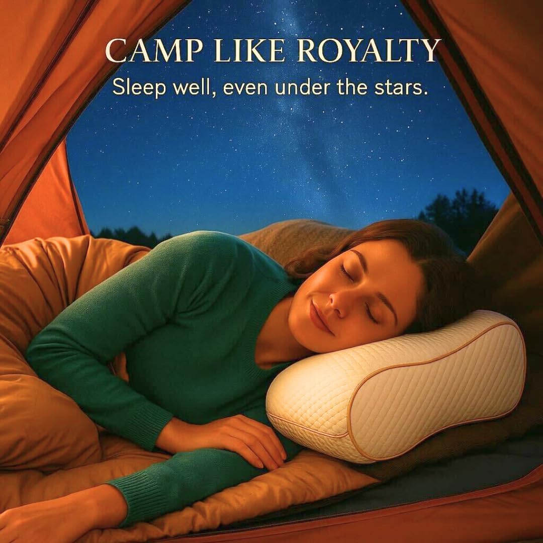 Royal Therapy Travel Memory Foam Pillow, Neck Pillow Bamboo Adjustable Side Sleeper Pillow (Travel 18 x 12 x 5)