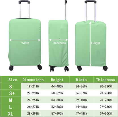 PATIKIL Luggage Cover, Suitcases Covers Elastic Carry on Cover Protector Washable Scratch-Resistant Fits 19-21 Inch Luggage for Travel Business Trips, Light Green
