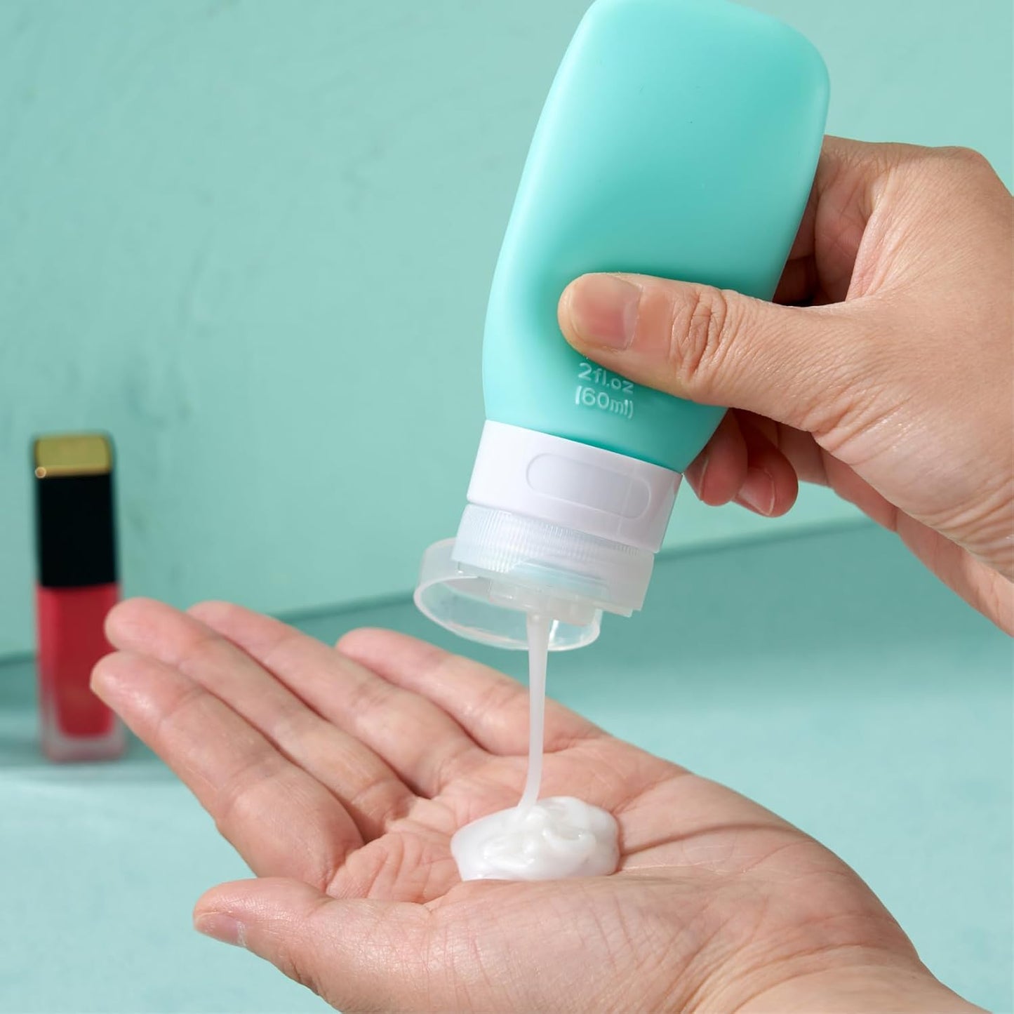 INSFIT Portable Travel Bottles, TSA Approved Leak Proof Containers for Toiletries, BPA Free Refillable Accessories for Shampoo, Body Wash, Liquids (4 Pack)