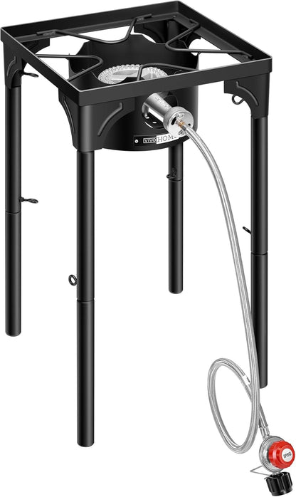 VIVOHOME 100,000 BTU Single Burner Propane Gas Stove, Portable Outdoor Camping Stove with Adjustable Legs, High-Power Cooking Stove for Camping, Backpacking, Backyard, Tailgating