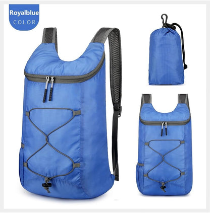 16L Hiking Daypack Lightweight Foldable Travel Backpack Water Repellent Camping Outdoor Packable Easy Carry-on Bag (Royal Blue)