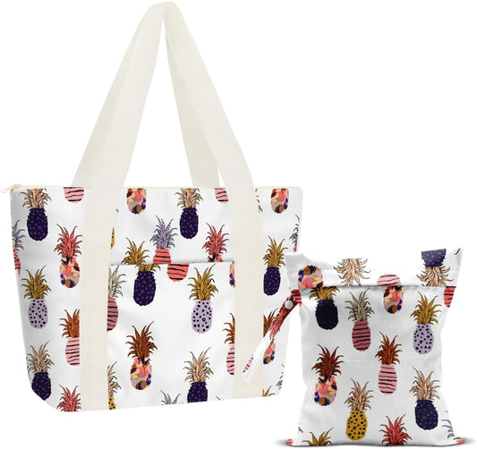 Beach Bags Wet Bag for Swimsuit Tote Bag for Friends Travel Gifts, Aloha Bags Waterproof Vacation Essential