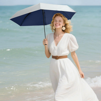 Mini Travel Umbrella - UPF 50+ Sun Protection Compact Manual Open Small Sun Umbrella