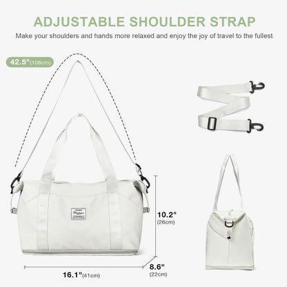 Travel Duffel Bag, Sports Tote Gym Bag, Shoulder Weekender Overnight Bag for Women
