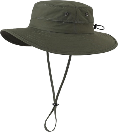 Home Prefer UPF50+ Mens Sun Hat Wide Brim Fishing Hat Sun Protection Beach Gardening Bucket Hat for Men Women