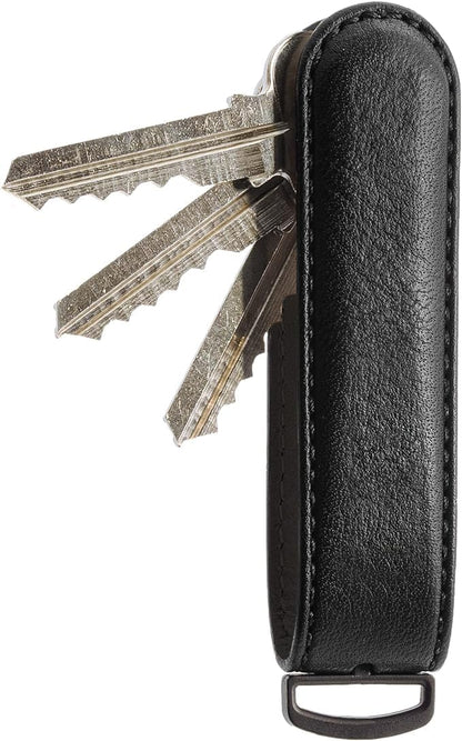 Jibbon Italian Premium Leather Key Organizer - Stylish Key Holder with Marine Grade 316 Stainless Steel, Compact EDC Keychain