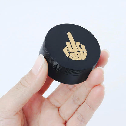Small Pill Case 3 Compartments, Metal Round Portable Pill Box, Waterproof Travel Pill Organizer, Pocket Purse Medicine Vitamin Holder EDC Container (Black with Finger)