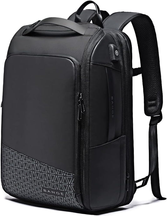BANGE 45L Expandable Travel Backpacks,Weekender Carry On Backpack, Flight Approved Business Backpack for 17.3inch Laptop