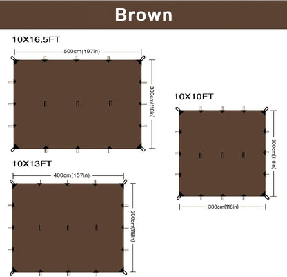 KALINCO Tent Tarp, Picnic Mat Camping Tarp Tent Hammock Tarp, pu Waterproof Camping tarp Tent Rain Fly Picnic Mat Survival Shelter Sunshade