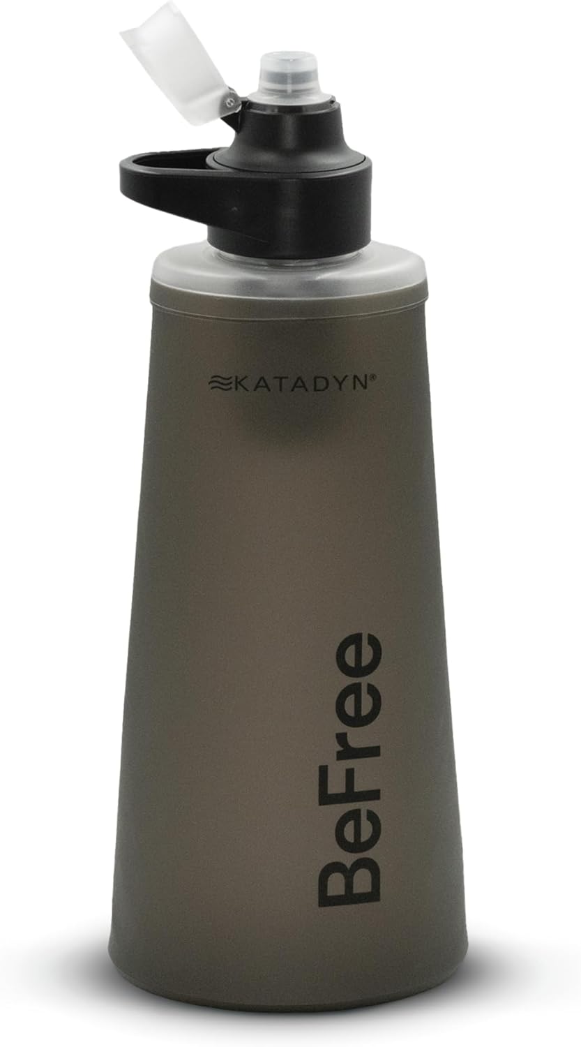 Katadyn BeFree 1.0L Ultralight Collapsible Water Filter Bottle for Hiking, Camping, Backpacking