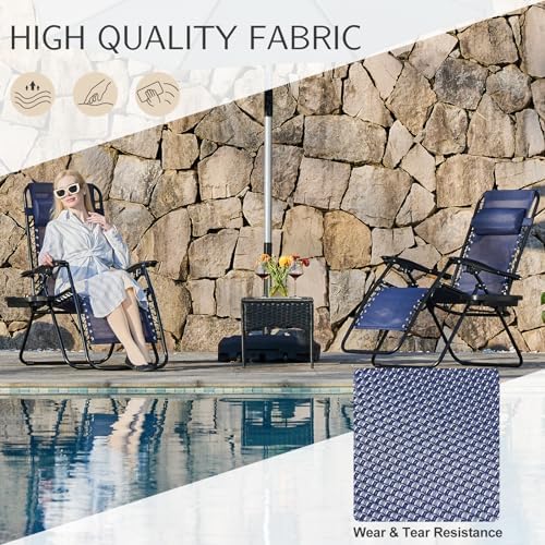 Sweetcrispy Zero Gravity Chairs Set of 4, Reclining Chair