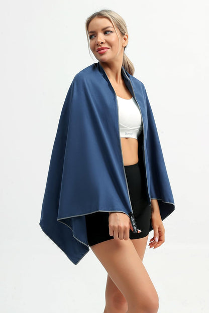 Eunzel Quick Dry Camping Towel, Microfiber Travel Towel 3 Size at 1 Pack,Fast Drying Towel Set for Camping, Beach, Gym, Sports, Yoga & Swimming Pool, Navy Blue