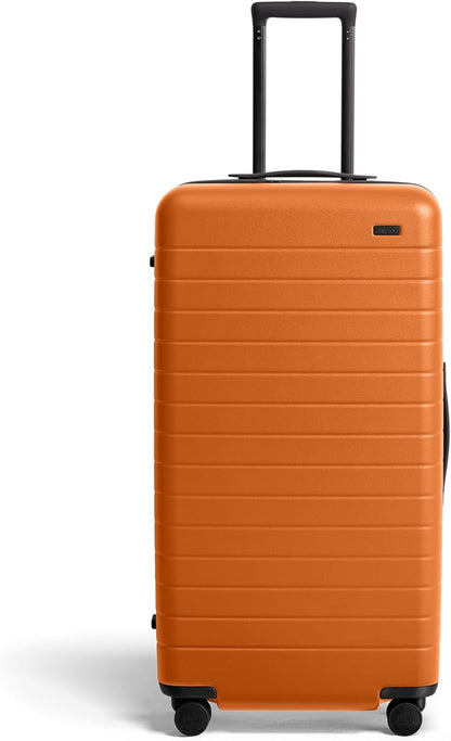 Away Large Trunk Luggage, 31 Inch Hardside Suitcase with Spinner Wheels, Lightweight & Durable, TSA Lock, Ideal for Long Trips, Sorbet Orange