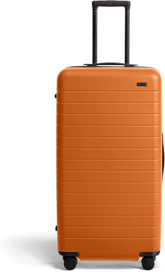 Away Large Trunk Luggage, 31 Inch Hardside Suitcase with Spinner Wheels, Lightweight & Durable, TSA Lock, Ideal for Long Trips, Sorbet Orange