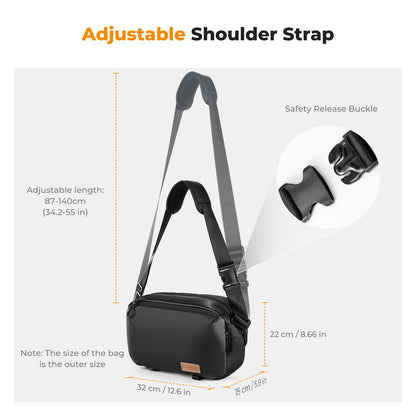 K&F Concept 2 in 1 Sling Bag Everyday Shoulder Bag & Multifunction Photography Crossbody Camera DSLR Backpack Portable Bag