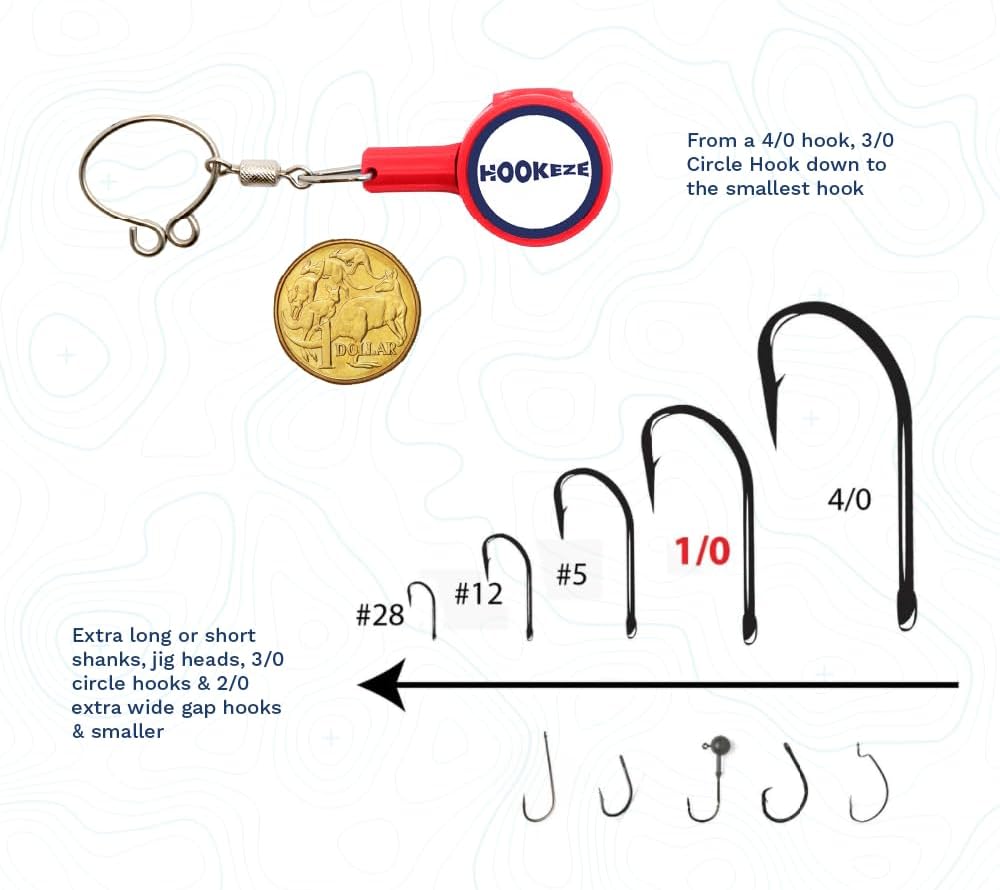 HOOK-EZE Fishing Knot Tying Tool | Protect from Fish Hooks | Tie Fishing Knots Easily | Cool Gadgets for Fishermen | Ice Fly Fishing | Fishing Accessories for Beginner Anglers | Nail Knot Tool