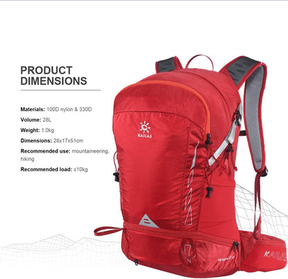KAILAS Q-WIND II 28L Hiking Daypack Waterproof Lightweight Backpack with Rain Cover for Men Women Travel Outdoor