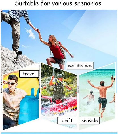 Pimoys 6 Pack Waterproof Dry Sacks, Lightweight Outdoor Dry Bags Ultimate Dry Bags for Kayaking Rafting Camping (8L, 5L, 3.5L, 3L, 2.5L, 1.5L)