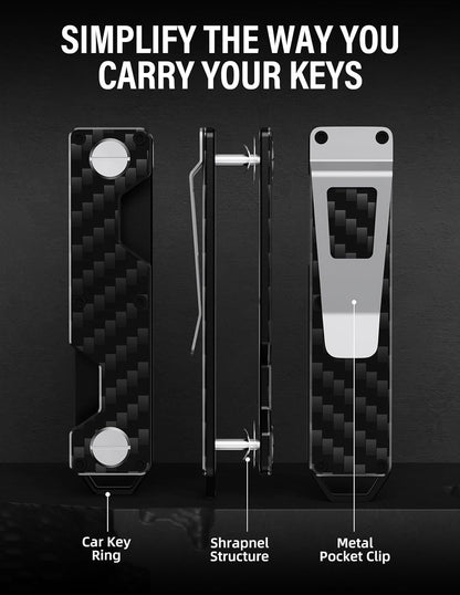 Key Organizer Compact Key Holder Metal Key Chain Minimalist key case key holder for keychain Secures 1-5 Keys